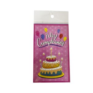 Invitación Feliz Cumpleaños Pastel Rosa